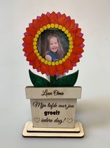 Knutselsetje Oma met foto - Cadeautje voor Oma - Lieve Oma Mijn liefde voor jou groeit iedere dag! - Moederdag - Liefste Oma - zelf kleuren - bloemen - kleursetje - cadeau voor Oma