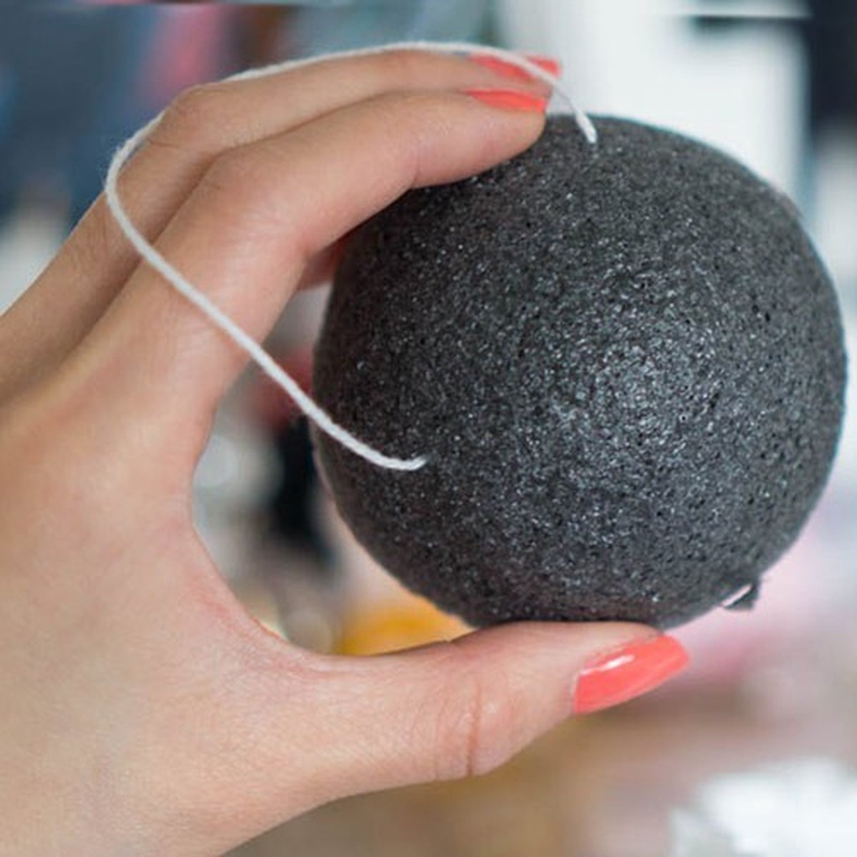 Konjac Spons - Houtskool