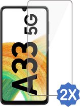 2x Geschikt voor Samsung A33 5G Screenprotector - Geschikt voor Samsung A33 5G Beschermglas Screen Protector 9H Glas
