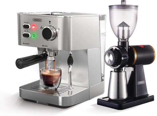 Hibrew Espresso machine + Bonenmaler - Koffie - Koffiezetapparaat -... | bol.com