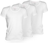 TimBasics - 100% Katoen - Ronde Hals - Heren Ondershirt - 3-Pack - Wit - S - Shirt Heren
