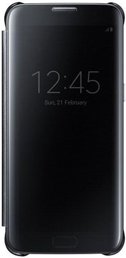 Samsung Galaxy S7 Edge Clear View Flip Case Zwart | bol