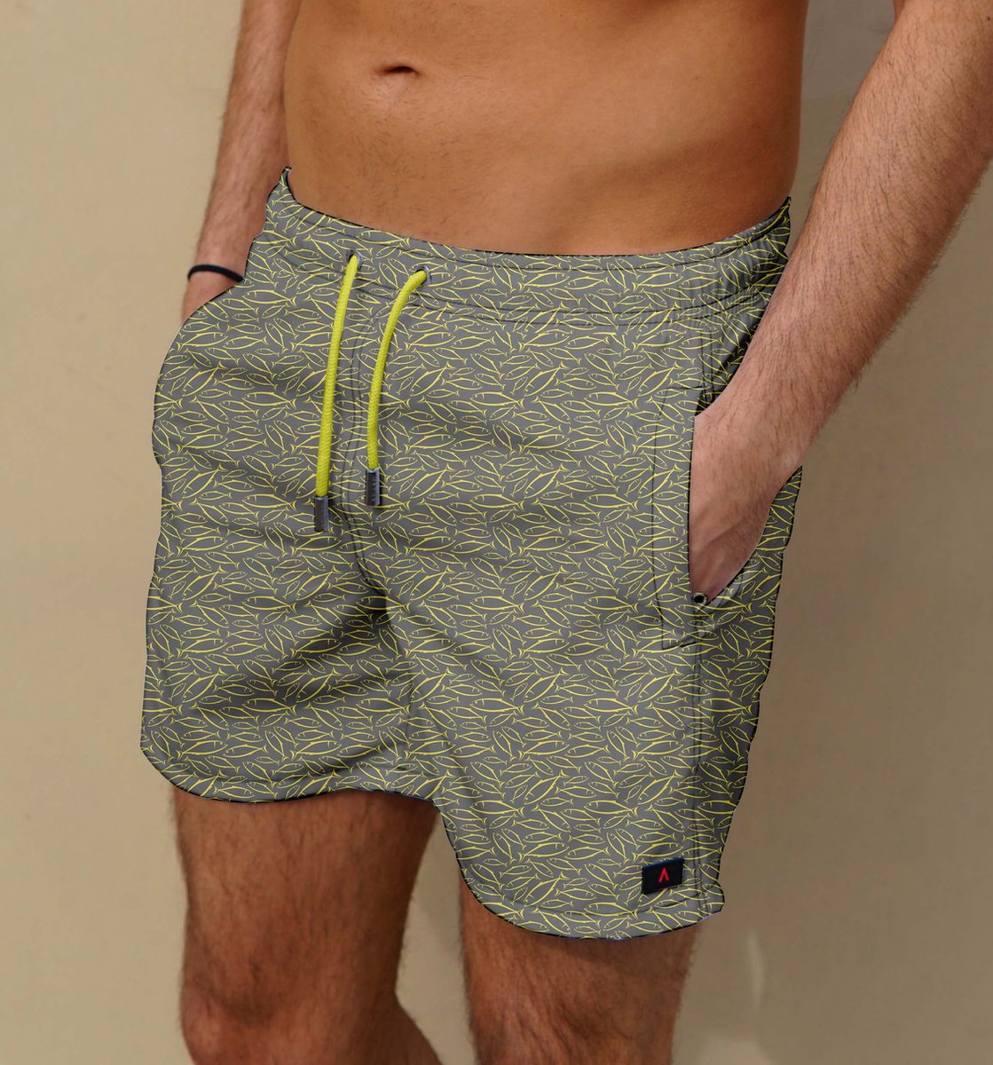 Miami Beach | Hoogwaardige Kwaliteit Zwemshort | Zwembroek | Beachshort | Heren | Sneldrogend | | MB13 - 155 Grijs — afbeelding 3