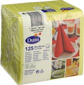 Duni - Servetten - kiwi - 3-laags - 33x33cm - 125 stuks