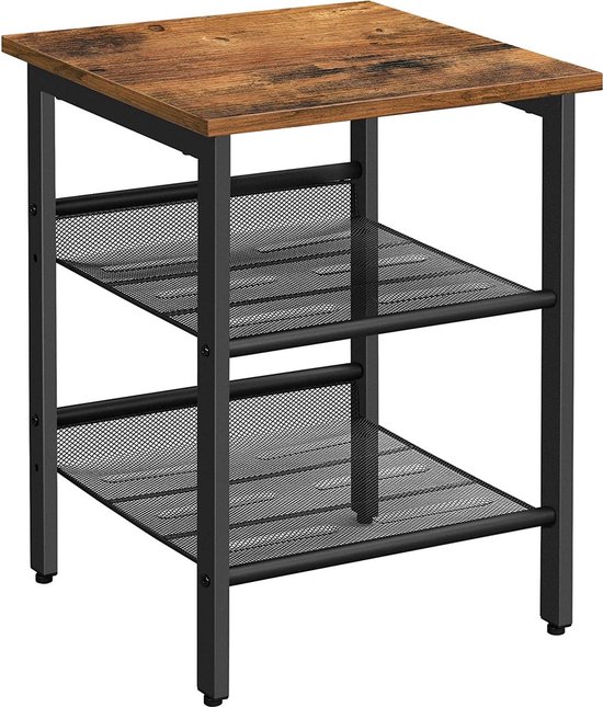 VASAGLE Consoletafel met stopcontacten, bijzettafel met 2 vakken, smal, 25 x 120 x 81 cm, ruimtebesparend, voor entree, woonkamer, sneeuwwit LNT111W01