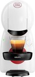 Witte Krups Piccolo XS koffiemachine met Nescafé Dolce Gusto logo en rood bedieningspaneel.