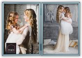 HAES DECO - Duo Verzilverde Fotolijst Como voor 2 foto's van 10x15 cm - DVP12115-1