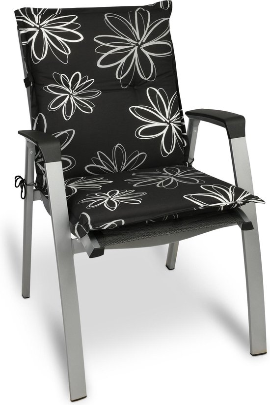 Beautissu Tuinkussen Set van 2 120x50x8cm Flair HL Zitkussen Hoge Rug Kussen Tuin Meubelen Kussen voor Tuinstoelen Rugkussen Lichtgrijs
