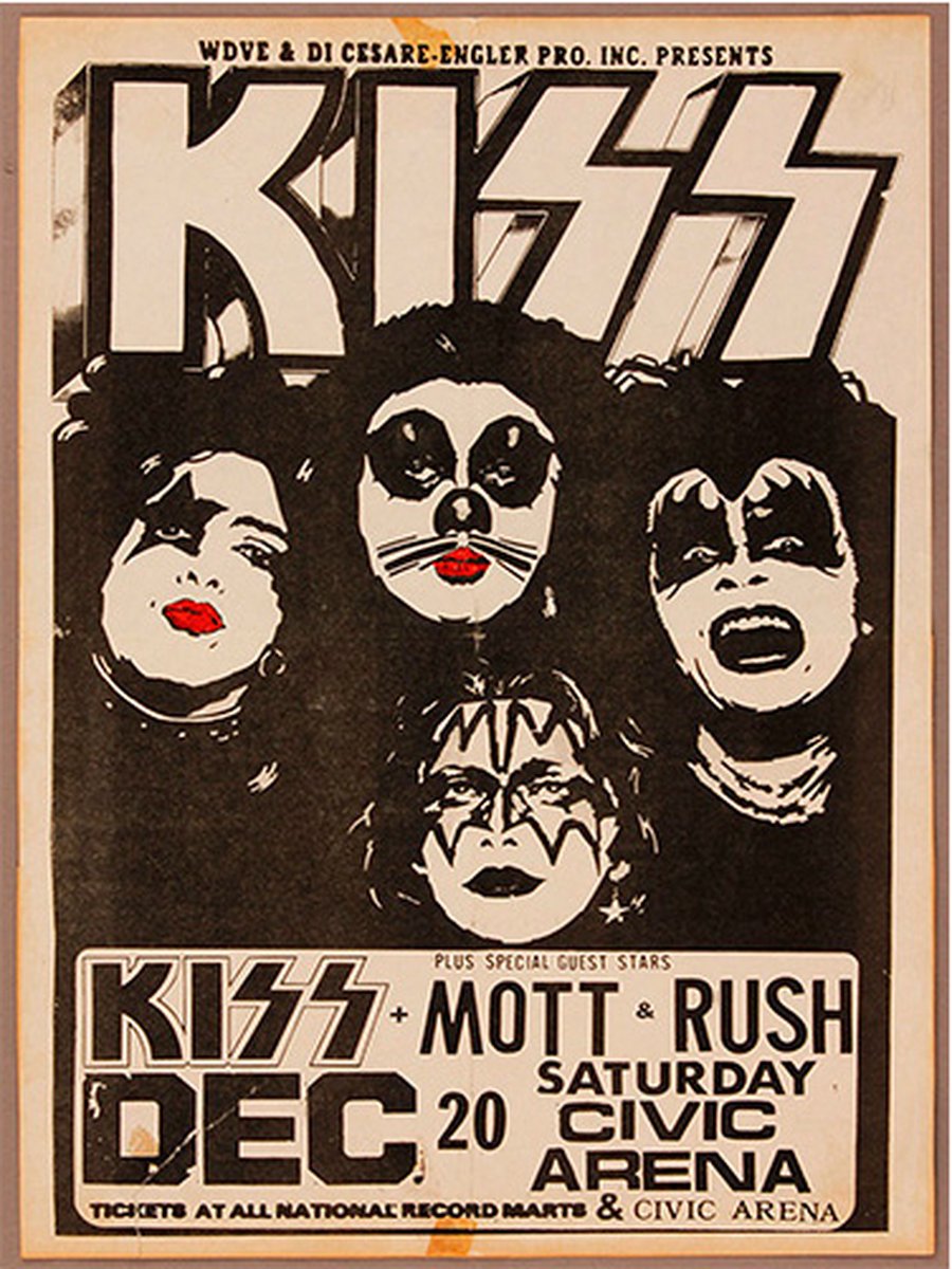 Signs-USA Concert Sign - metaal - Kiss - Civic Arena - 30 x 40 cm Multicolor