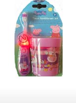 Timer Tandenborstel Peppa Pig - roze - Kunststof - 2 Delig - kindertandenborstel - Mondverzorging - Tandenpoetsen - Melktanden - Kinderen - Slapen - Nachtrust - Jongen - Meisje - Kleurrijk - 