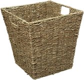 Panier de rangement tressé en jonc de mer carré 31 x 31 x 31 cm - Paniers de placard/salle de bain différentes tailles