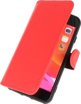 Portefeuille en cuir véritable GALATA® - Étui livre pour iPhone SE 2020 / 7 / 8 - Rouge