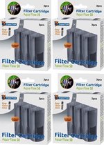 Superfish - 50 AquaFlow - Cartouche Easy Click - Filtre pour aquarium - Recharge - 4 x 3 pièces - Value Pack