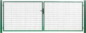Tuinpoort - Staal - 4x1,75m - Groen - Maaswijdte 100 x 50 mm