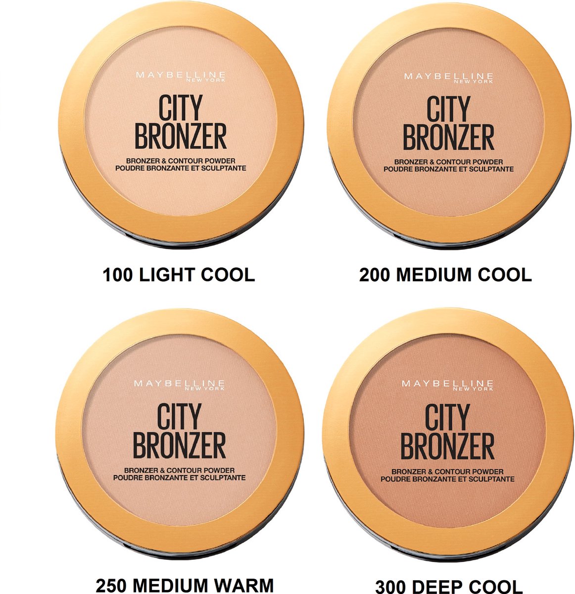 Maybelline City Bronzer Bronzer & Countour Powder - 250 Medium Warm - Bronzing en Contouring Poeder - 51,4 gr.
