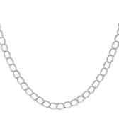 Collier Acier Inoxydable - Chaîne de maillons - Chaîne à Maillons - 39 + 5 cm - Argent
