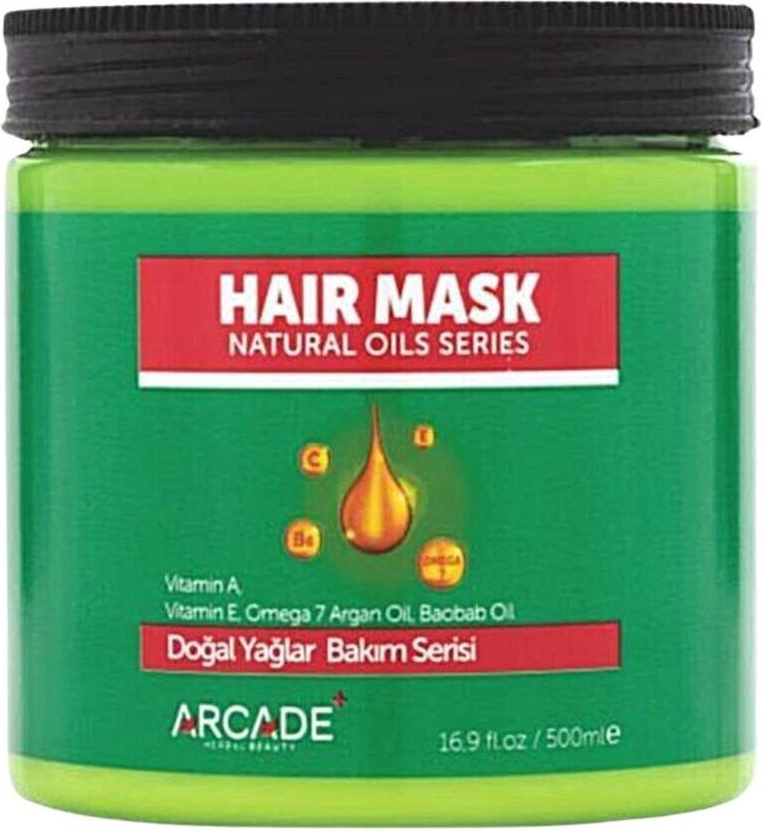 Arcade Natural Oils Series Haarmasker met Argan en Baobab – 500 ml