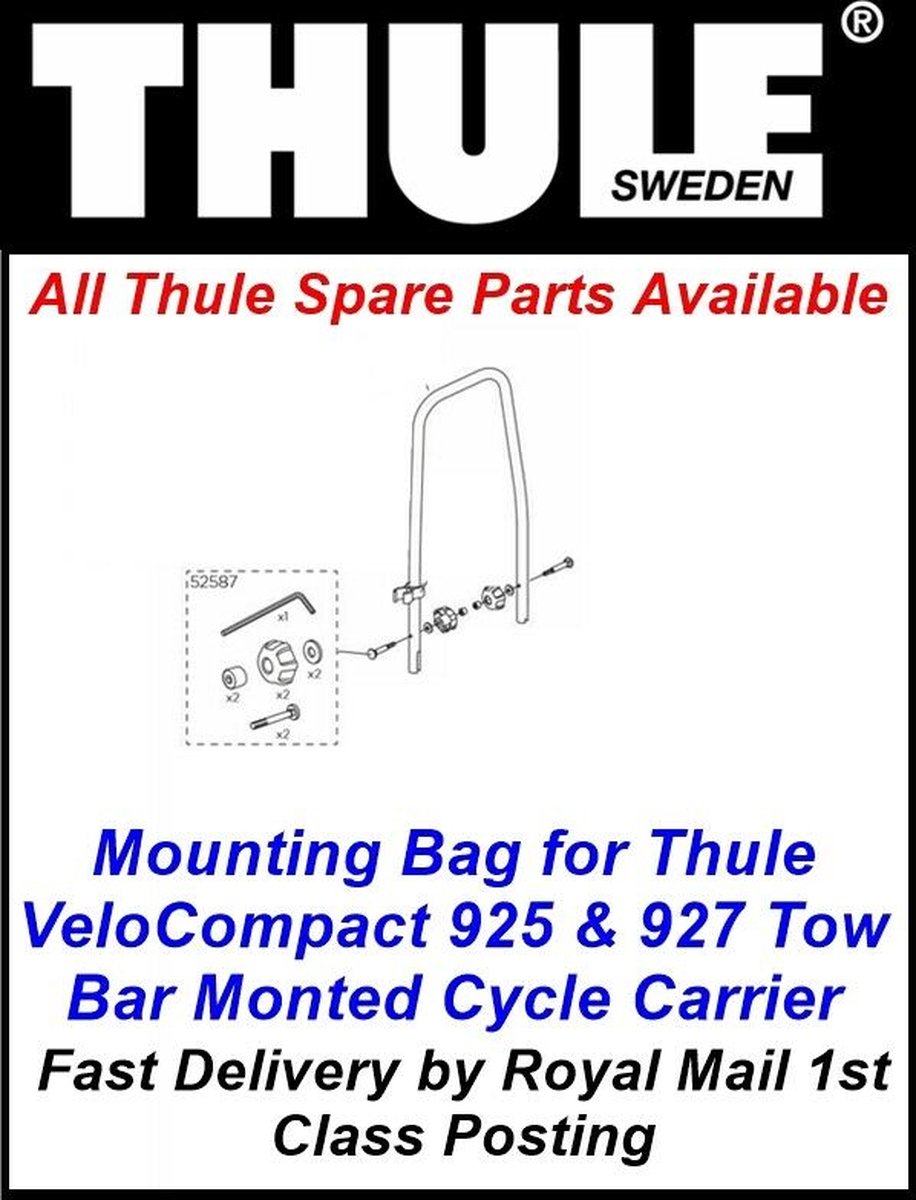 THULE REPLACEMENT MOUNTING BAG FOR VELOCOMPACT 927 & 925 TOW BAR CYCLE CARRIER