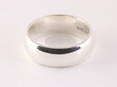 Zware gladde zilveren ring - 8 mm. - maat 19