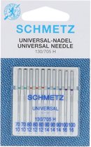 Schmetz naaimachine naalden universeel 130/705 H dikte 70 - 80 - 90 -100  (10 stuks totaal)