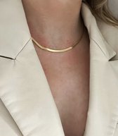 Marie-Lin Jewelry - snake chain ketting goud - RVS - 45cm