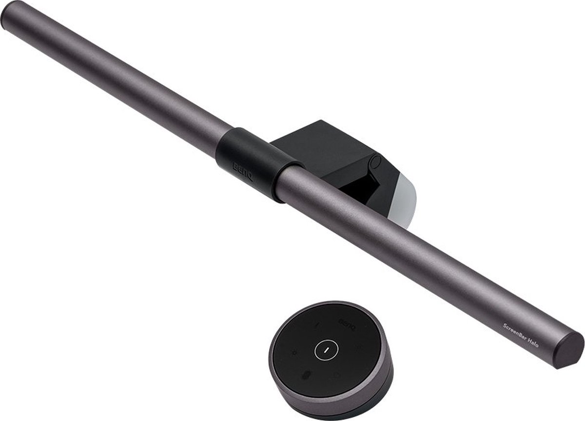 BenQ - Screenbar Halo - USB LED Lamp - Ook Voor Curved Monitor- Klemlamp Incl Afstandsbedieing - Bureaulamp - Instelbare kleur