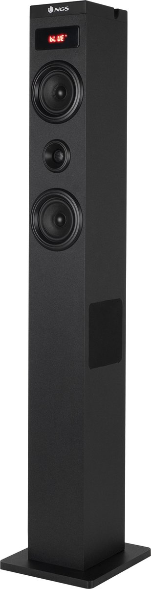 NGS Skycharm 2.1 Tower Speaker - 80W - Bluetooth (TWS) - USB - Optical - Stereo Output - Zwart