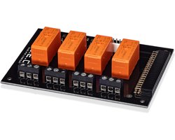 QEC - 5V 4 kanaals relais module - met hoge kwaliteit 16A 230V AC relais / 10A 25V DC - compatible met Raspberry Pi Zero Arduino Tinker Board (Easy Relay 4 + Pi Zero WH)