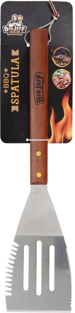 Barbecuespatel Met Houten Handvat Zilver/bruin 41 Cm van Nesto. — afbeelding 2