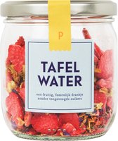 Pineut ® Water met Smaak - Tafelwater Aardbei, Jasmijn en Korenbloem - Glazen Pot Met Deksel - Waterdrop (Alternatief) - Refill Pineut Waterkaraf - Origineel Cadeau - Fris & Gezellig Genieten