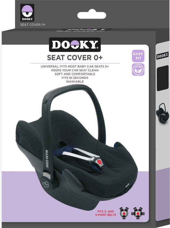 Dooky Seat Cover 0+ Autostoel hoes Zwart Uni van Dooky — afbeelding 3