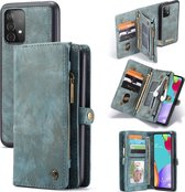 Samsung Galaxy A52 Hoesje - Caseme - Serie - Kunstlederen Bookcase / 2in1 Case - Blauw - Hoesje Geschikt Voor Samsung Galaxy A52