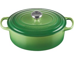 Le Creuset - Gietijzeren ovale braadpan - Bamboo Groen - 29cm - 4,7L