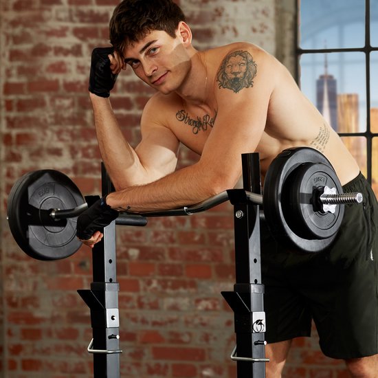 TecTake - Curlstang met gewichten - 402285