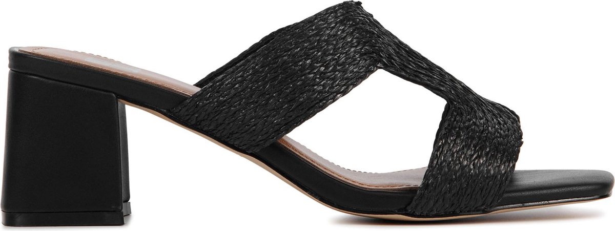 BiBi Lou Sandalen Dames / Damesschoenen - Leer   - Blokhak hoogte  5 cm - 841Z70HG - Zwart - Maat 37