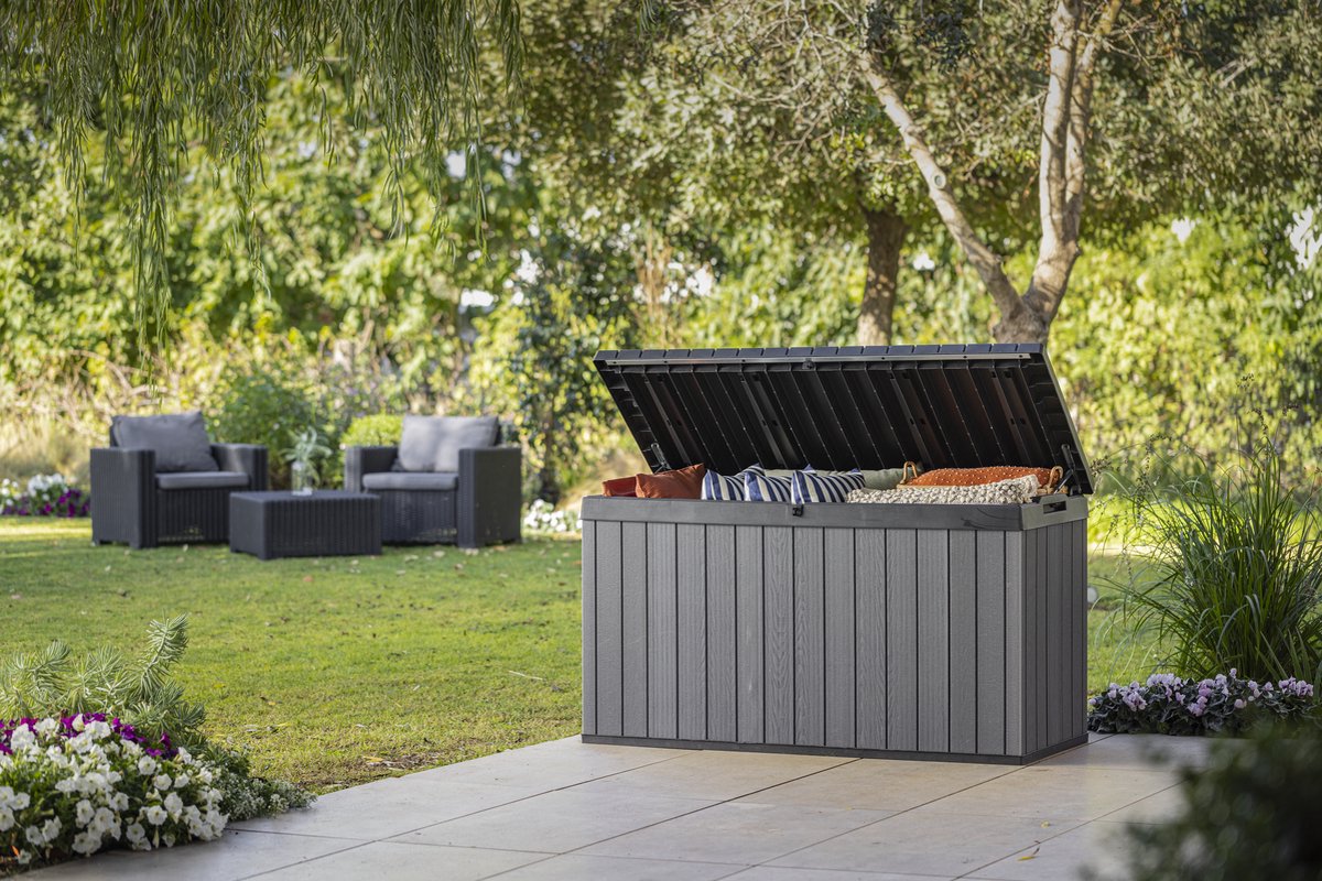 Keter Darwin Opbergbox - 570L - 142,5x65,5x78,2cm - Grijs