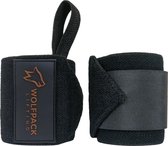 Wrist Wraps - Fitness Polsbanden - Fitness Polsbeschermers - Fitness Accessoires- Sportschool - Zwart/Bruin Logo