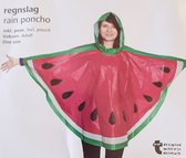 Rain poncho - incl. Tasje - One size - Watermeloen