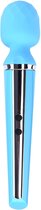 Power Escorts - Luxe wand massage  vibrator - De klassieker in een stijlvol jasje - Oud maar vertrouwd - Blauw - Oplaadbaar - 10 functies - 22-00020