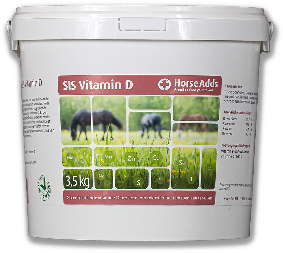 SIS Vitamin D 3 kg - Horse Adds Paardensupplementen