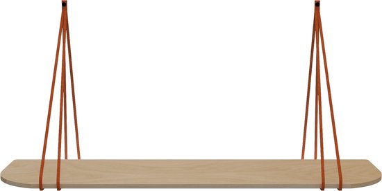 Plankdragers van echt leer incl. unieke douglas plank van 60cm lang