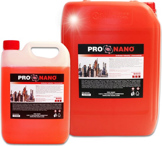 Foto: Pronano pro nano activator industry 5l contactloos reinigen nano technologie extreem krachtige reiniger het lost vuil moeiteloos op en haalt verkleuringen door o a ijzerhoudend bronwater en agrarische bestrijdingsmiddelen uit het oppervlak