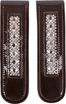 QHP Laarzenclip Sharina - maat One size - brown/silver