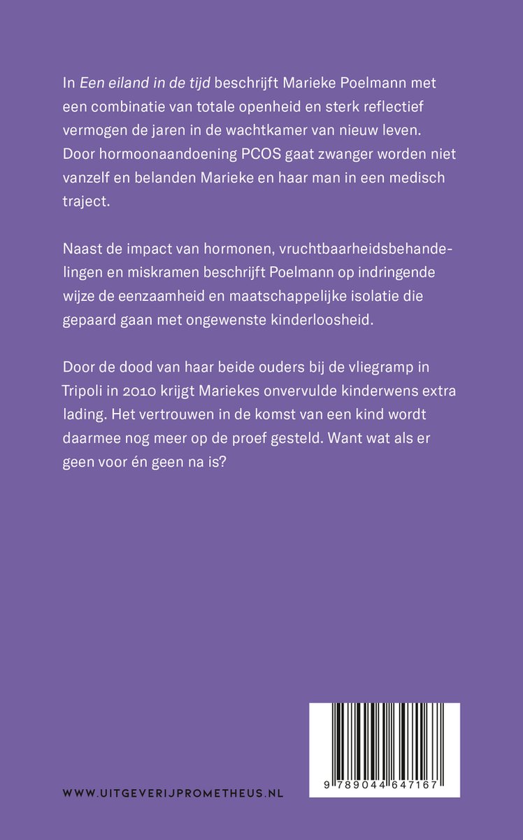 Een eiland in de tijd - back cover