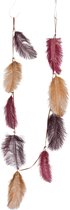Slinger | veren | oranje - rood | 18x9x (h)1 cm
