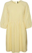 Vero Moda Jurk Vmzenia Check  Ss Short Dress Fm 10262732 Golden Haze Dames Maat - M