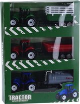 Tractor met aanhanger 3 assorti