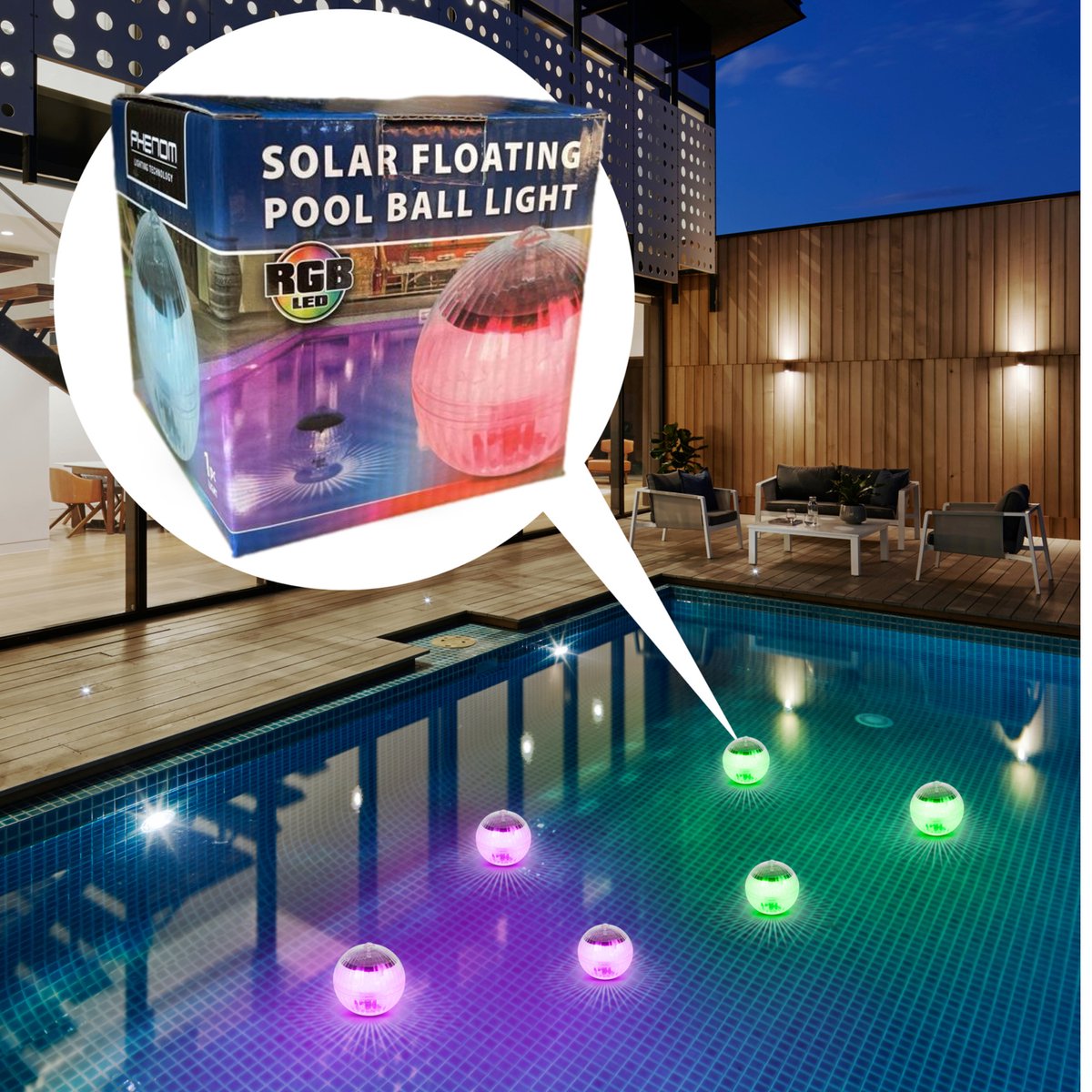 Zwembadverlichting op zonne-energie, LED drijvend zwembadlicht met afstandsbediening thermometer IP68 waterdicht RGB kleurverandering zonnelamp deco drijvende vijververlichting voor decoratie van