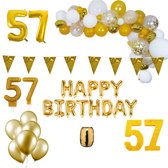 57 jaar Verjaardag Versiering Pakket Goud XL