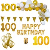 100 jaar Verjaardag Versiering Pakket Goud XL